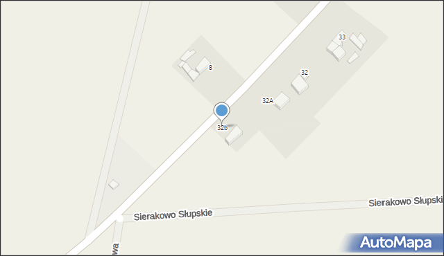 Sierakowo Słupskie, Sierakowo Słupskie, 32b, mapa Sierakowo Słupskie