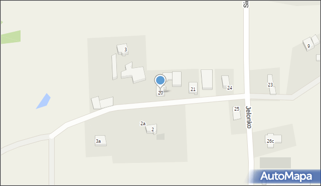 Sierakowska Huta, Sierakowska Huta, 20, mapa Sierakowska Huta