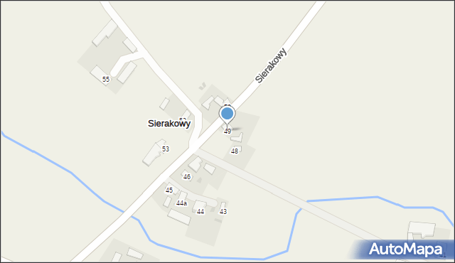 Sierakowy, Sierakowy, 49, mapa Sierakowy