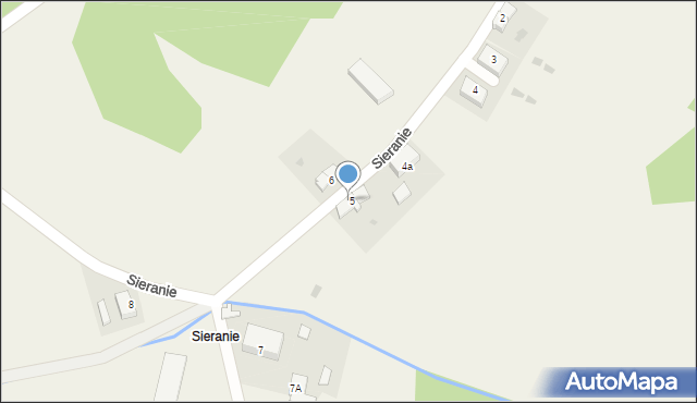 Sieranie, Sieranie, 5/2, mapa Sieranie