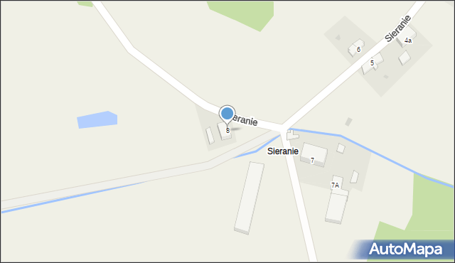 Sieranie, Sieranie, 8, mapa Sieranie