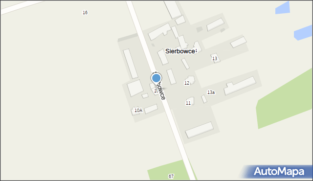 Sierbowce, Sierbowce, 10, mapa Sierbowce