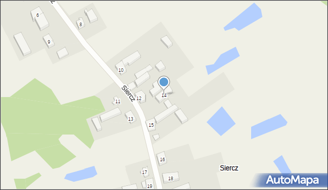 Siercz, Siercz, 14, mapa Siercz