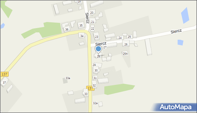 Siercz, Siercz, 28, mapa Siercz