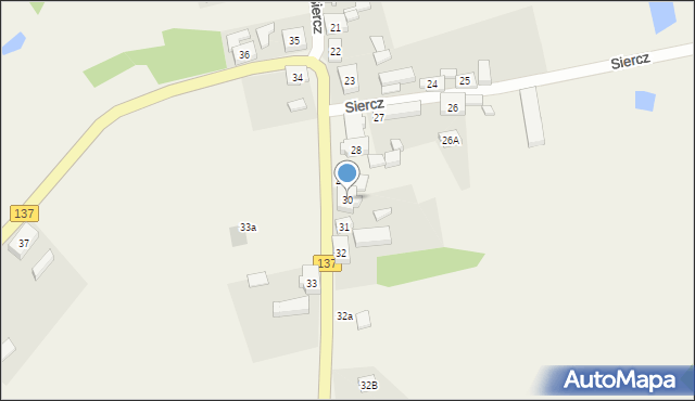 Siercz, Siercz, 30, mapa Siercz