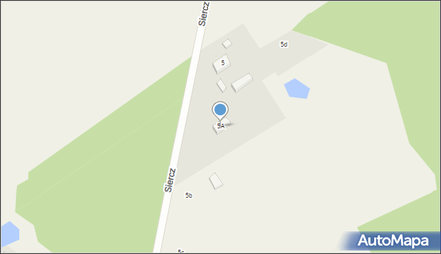 Siercz, Siercz, 5A, mapa Siercz