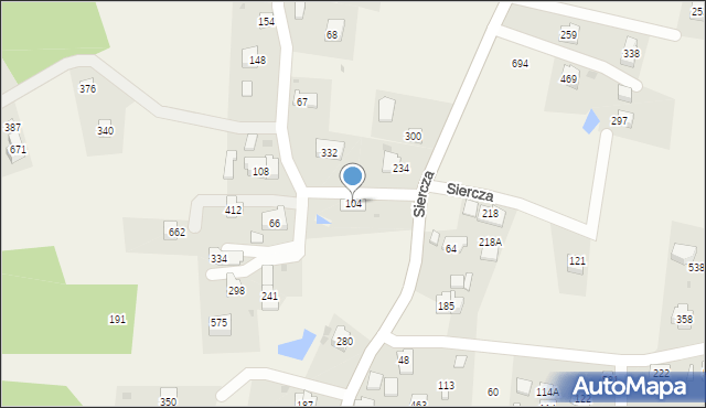 Siercza, Siercza, 104, mapa Siercza