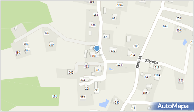 Siercza, Siercza, 108A, mapa Siercza