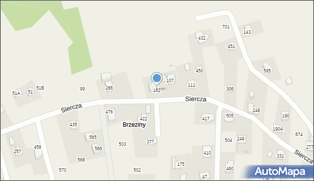 Siercza, Siercza, 162, mapa Siercza