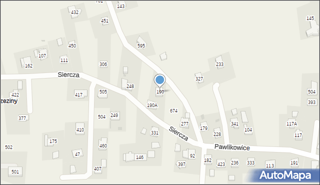 Siercza, Siercza, 190, mapa Siercza
