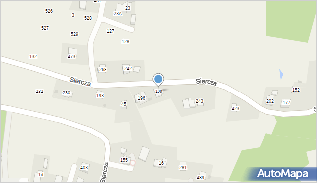 Siercza, Siercza, 199, mapa Siercza