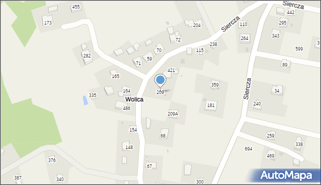 Siercza, Siercza, 209, mapa Siercza