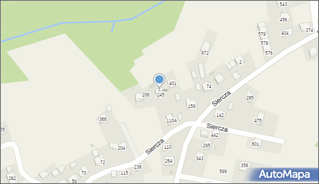 Siercza, Siercza, 245A, mapa Siercza