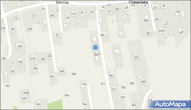 Siercza, Siercza, 302, mapa Siercza