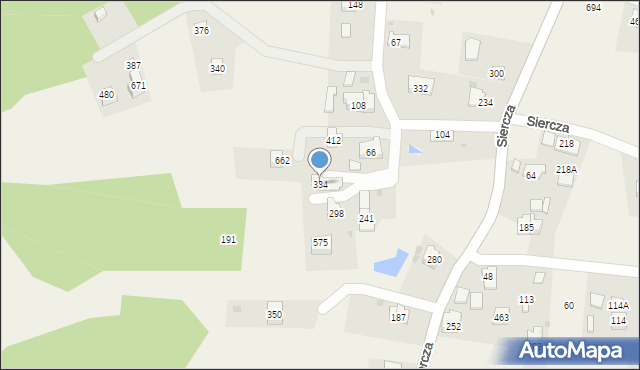 Siercza, Siercza, 334, mapa Siercza