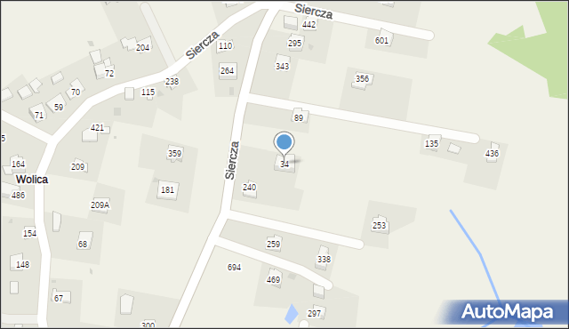 Siercza, Siercza, 34, mapa Siercza