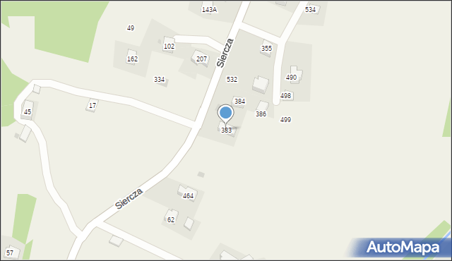 Siercza, Siercza, 383, mapa Siercza