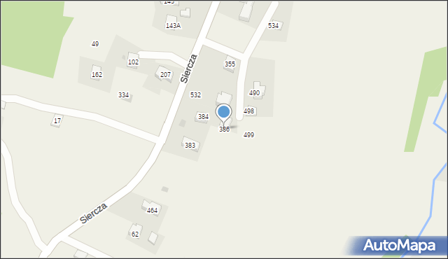 Siercza, Siercza, 386, mapa Siercza