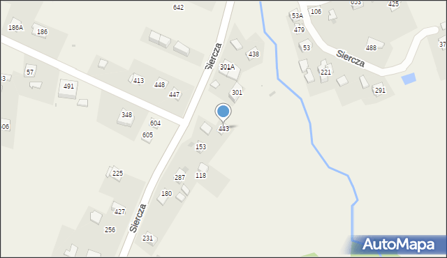 Siercza, Siercza, 443, mapa Siercza