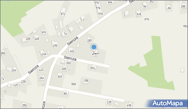 Siercza, Siercza, 475, mapa Siercza