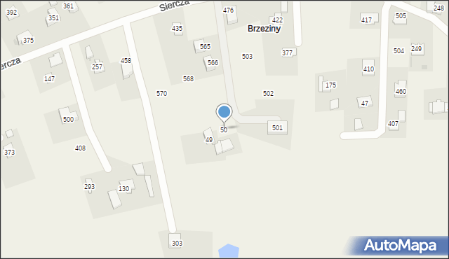 Siercza, Siercza, 50, mapa Siercza