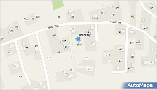Siercza, Siercza, 503, mapa Siercza