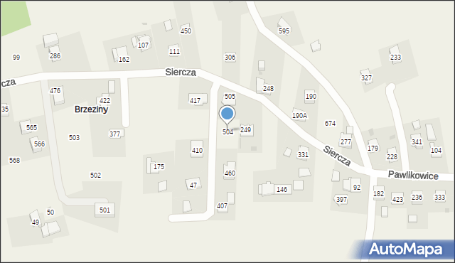 Siercza, Siercza, 504, mapa Siercza