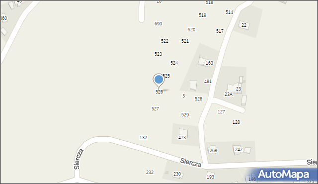 Siercza, Siercza, 526, mapa Siercza