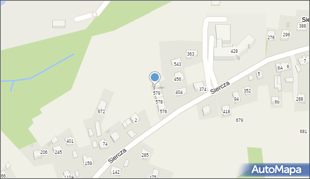 Siercza, Siercza, 580, mapa Siercza
