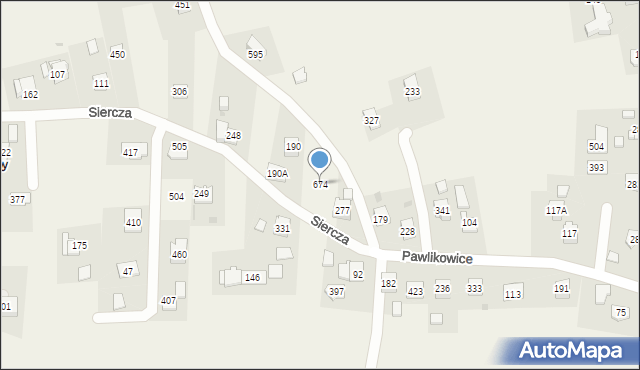 Siercza, Siercza, 674, mapa Siercza