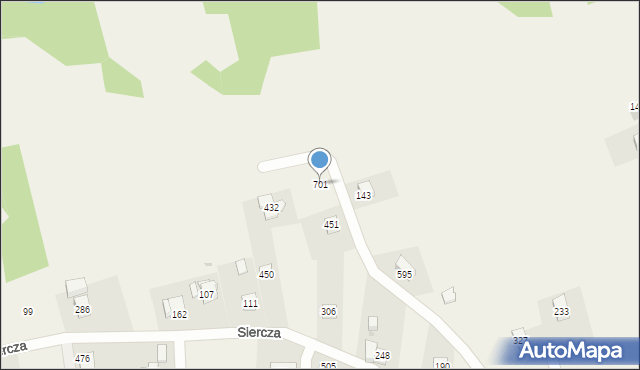 Siercza, Siercza, 701, mapa Siercza