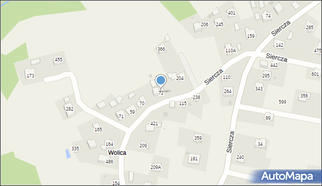 Siercza, Siercza, 72, mapa Siercza
