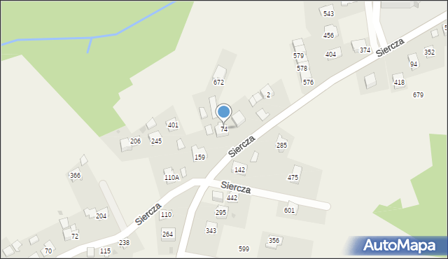 Siercza, Siercza, 74, mapa Siercza