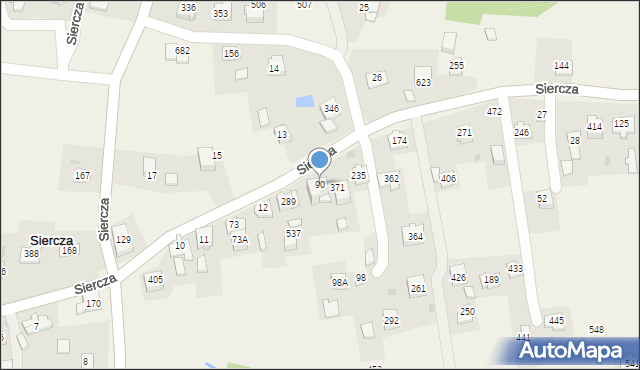Siercza, Siercza, 90, mapa Siercza