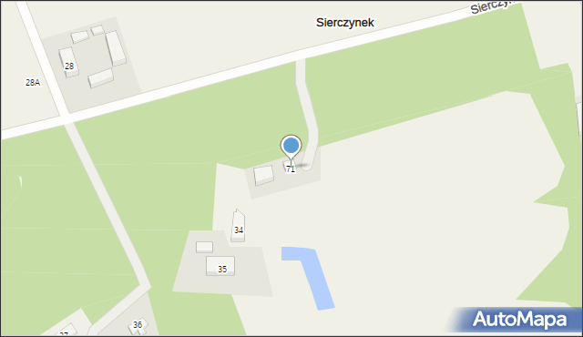 Sierczynek, Sierczynek, 71, mapa Sierczynek