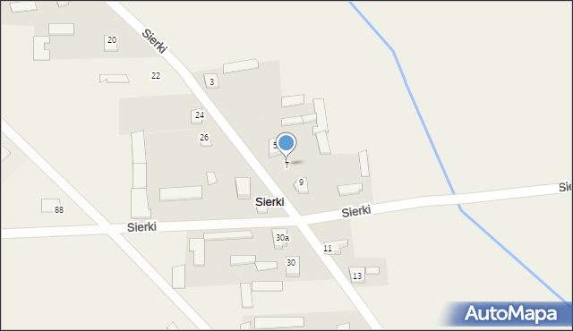 Sierki, Sierki, 7, mapa Sierki