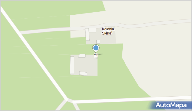 Sierki, Sierki, 74, mapa Sierki