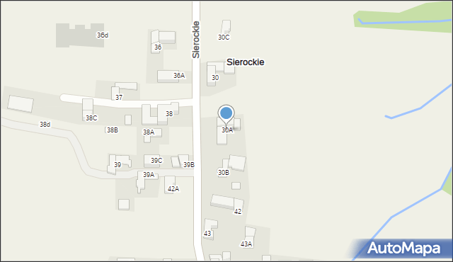 Sierockie, Sierockie, 30A, mapa Sierockie