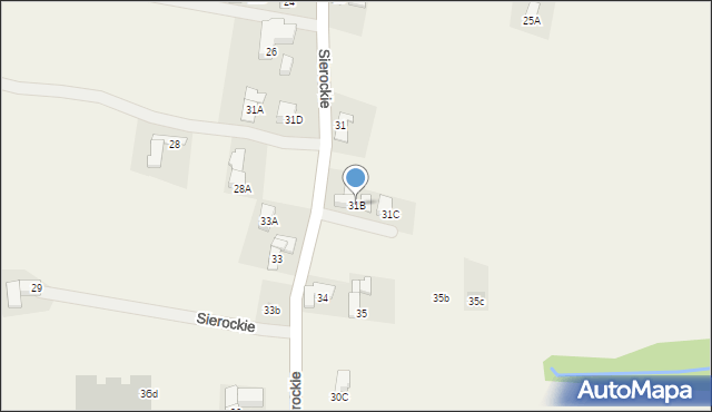 Sierockie, Sierockie, 31B, mapa Sierockie