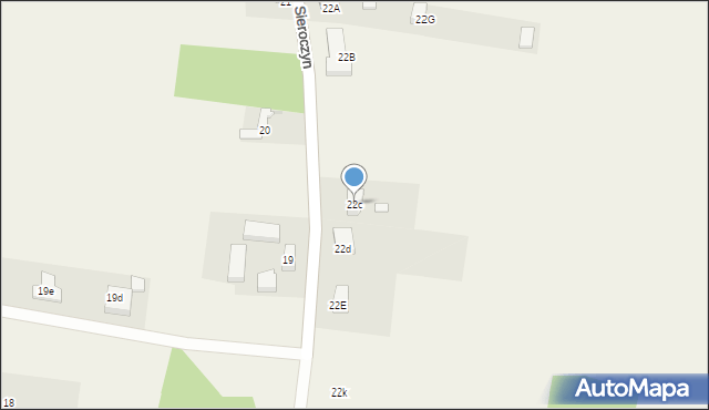Sieroczyn, Sieroczyn, 22c, mapa Sieroczyn