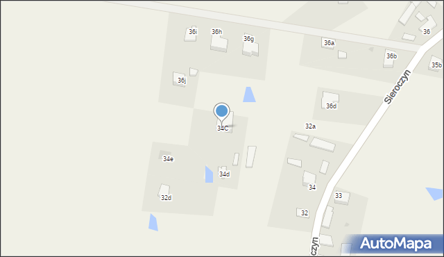Sieroczyn, Sieroczyn, 34C, mapa Sieroczyn