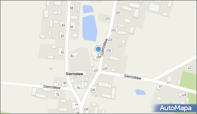 Sierosław, Sierosław, 106, mapa Sierosław