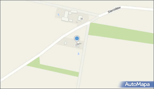 Sierosław, Sierosław, 120, mapa Sierosław