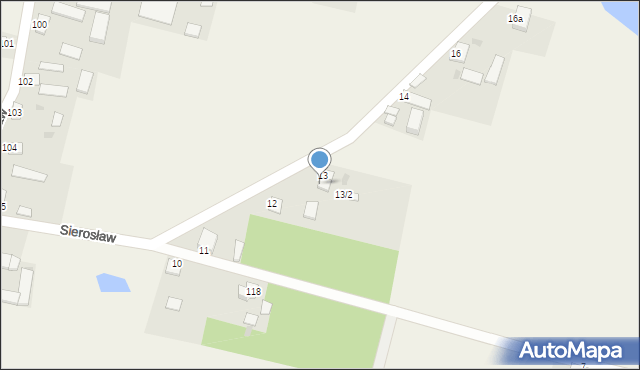 Sierosław, Sierosław, 13/1, mapa Sierosław