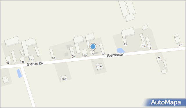 Sierosław, Sierosław, 71, mapa Sierosław