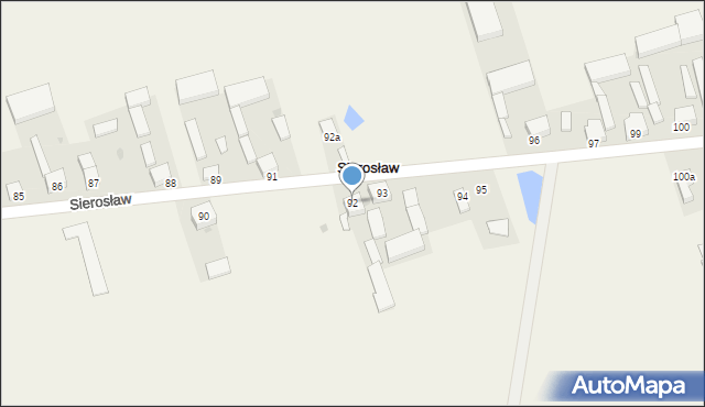 Sierosław, Sierosław, 92, mapa Sierosław