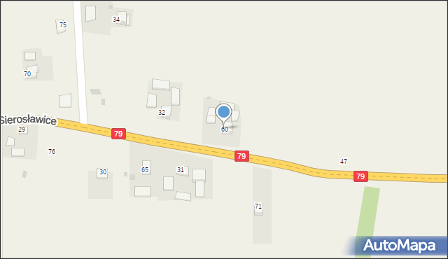 Sierosławice, Sierosławice, 60, mapa Sierosławice