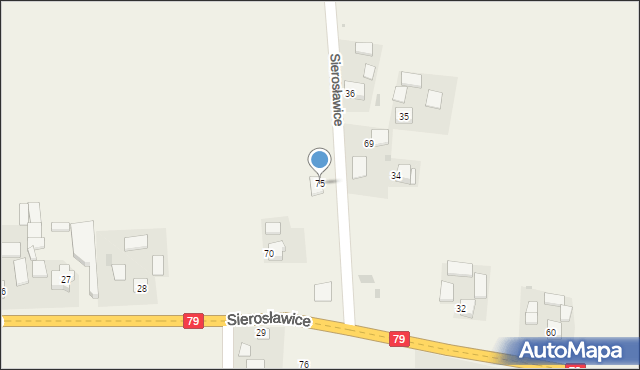 Sierosławice, Sierosławice, 75, mapa Sierosławice