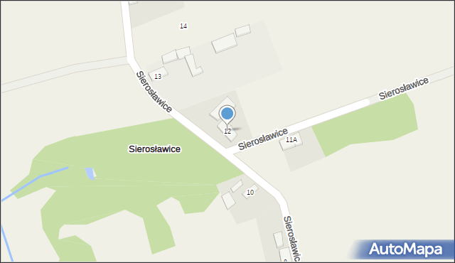 Sierosławice, Sierosławice, 12, mapa Sierosławice
