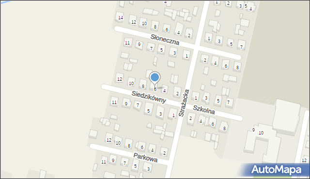 Sieroszewice, Siedzikówny-Inki Danuty, 6, mapa Sieroszewice